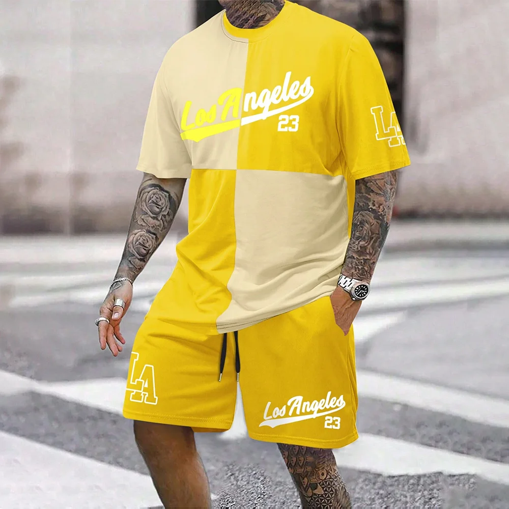 Loose digital print quick drying men's set