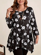 Women's Plus Size Floral Print Blouse