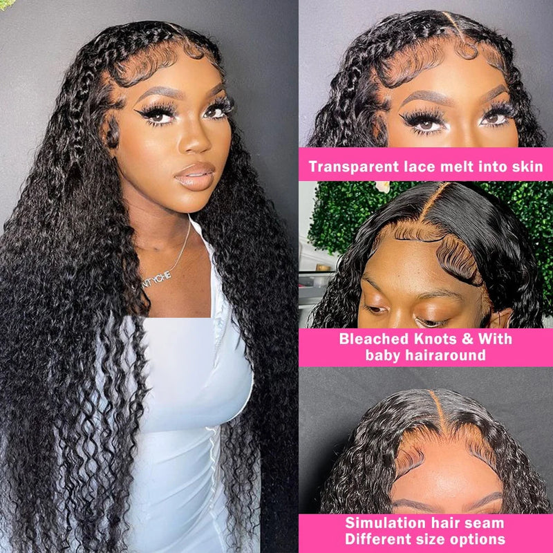 HD Kinky Curly Lace Frontal Human Hair Wigs