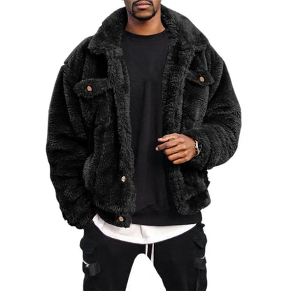 Thickened velvet plush fluffy jacket