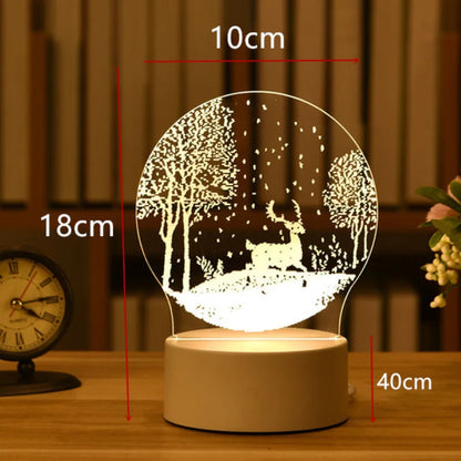 3d acrylic usb led night lights
