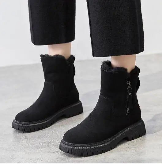 Women's winter fleece warm snow boot