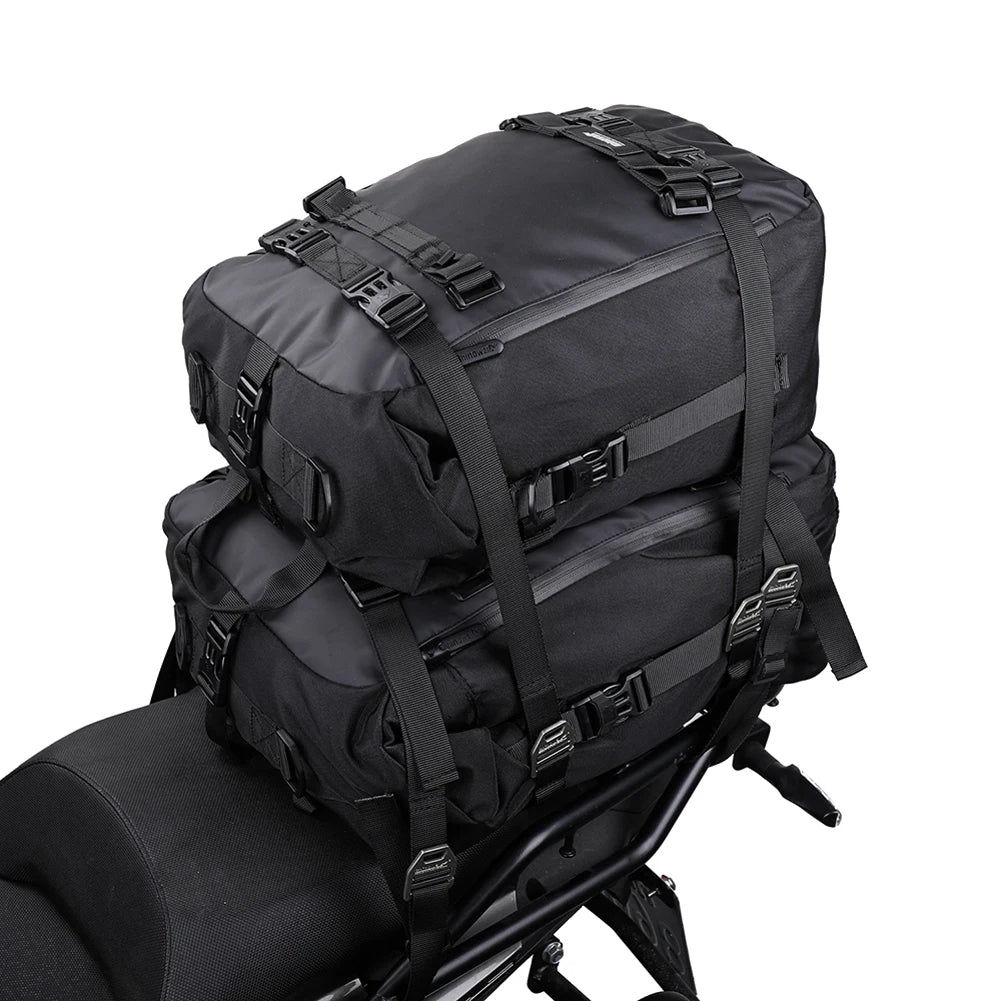 Multi-function motorbike saddle rack luggage bag