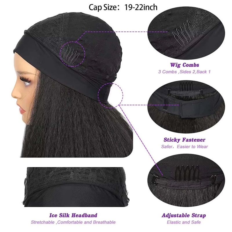 Kinky Straight Headband Synthetic Wig