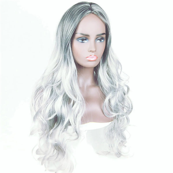 Long Wavy Gradient Synthetic Natural Wig