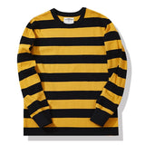 Polyester Vintage Striped Long Sleeve T-Shirt