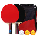 Professional Table Tennis Ping Pong Paddle 2 Rackets & 3 Balls