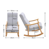 Velvet Upholstered Tufting Rocking Chair