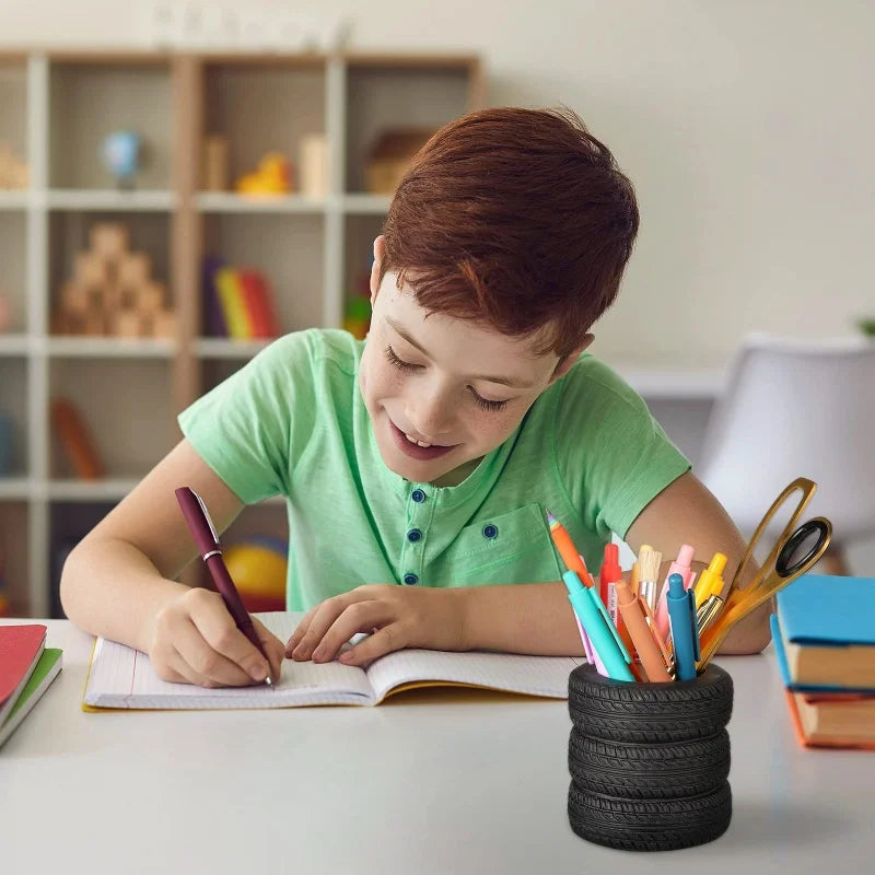 Tire Shaped Planter Pencil Pen Holder