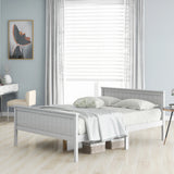 Wooden Bed Frame with Headboard and Footboard