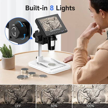 Digital microscope with 4.3 inch