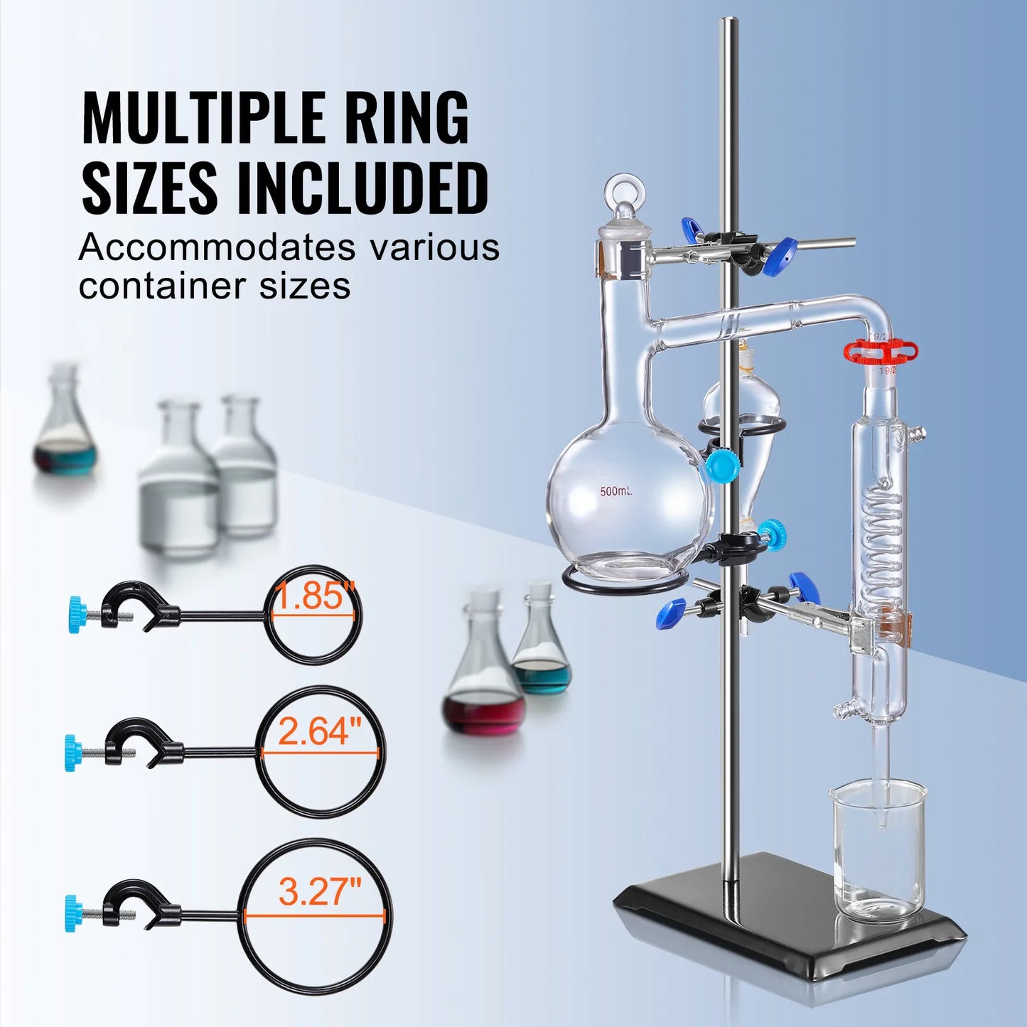 Laboratory retort support stand set