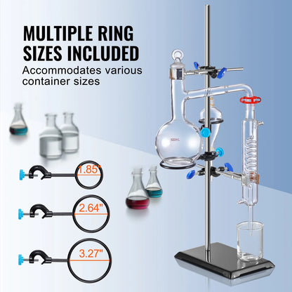 Laboratory retort support stand set