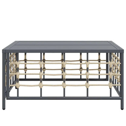 Anthracite poly rattan garden table