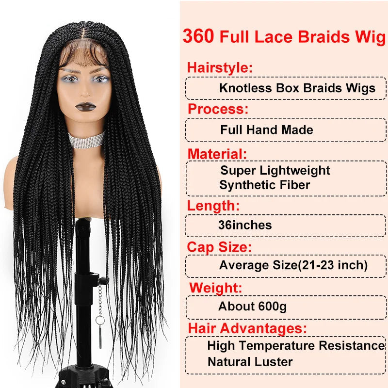 Cornrow Knotless Braided Wigs
