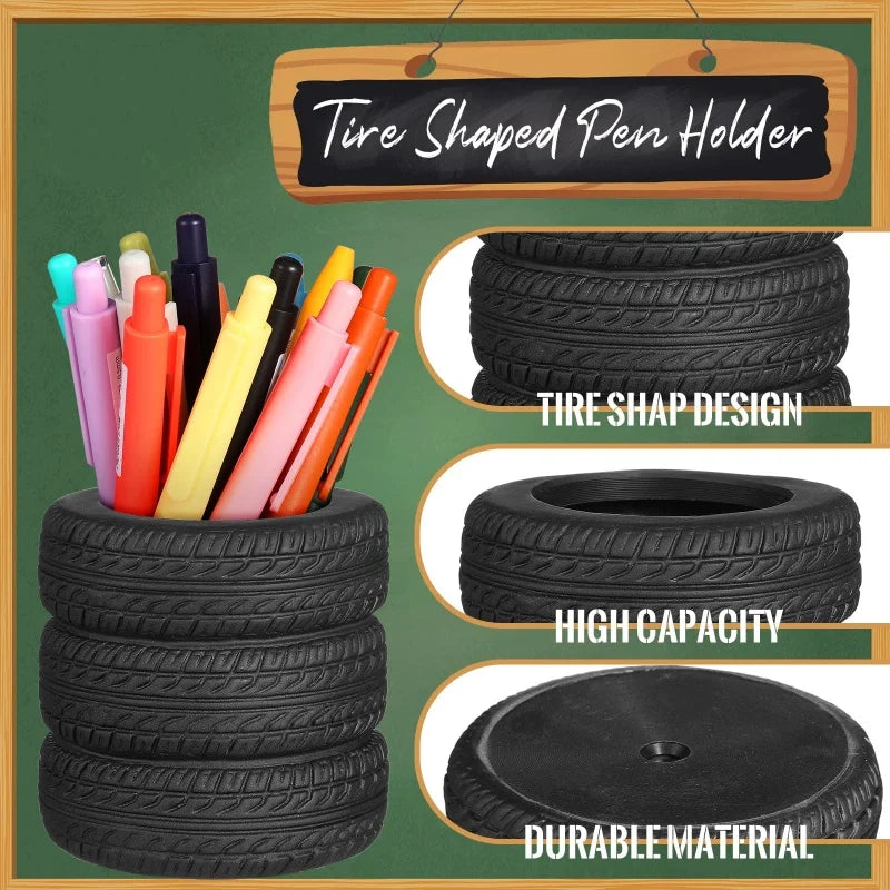 Tire Shaped Planter Pencil Pen Holder