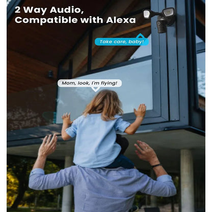 2k wired home smart security camera