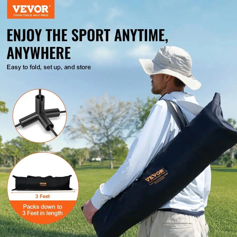 Adjustable 20ft badminton & volleyball set