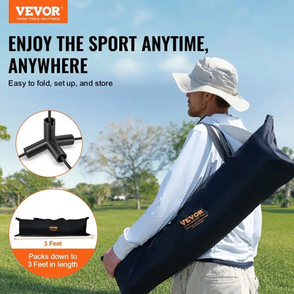 Adjustable 20ft badminton & volleyball set