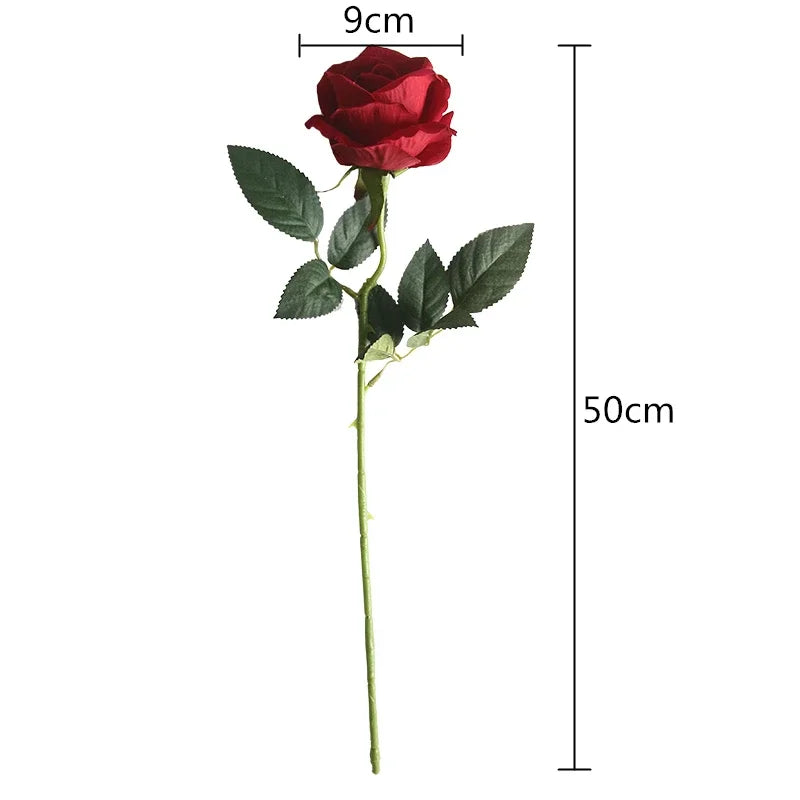 Beautiful silk roses bouquet flowers