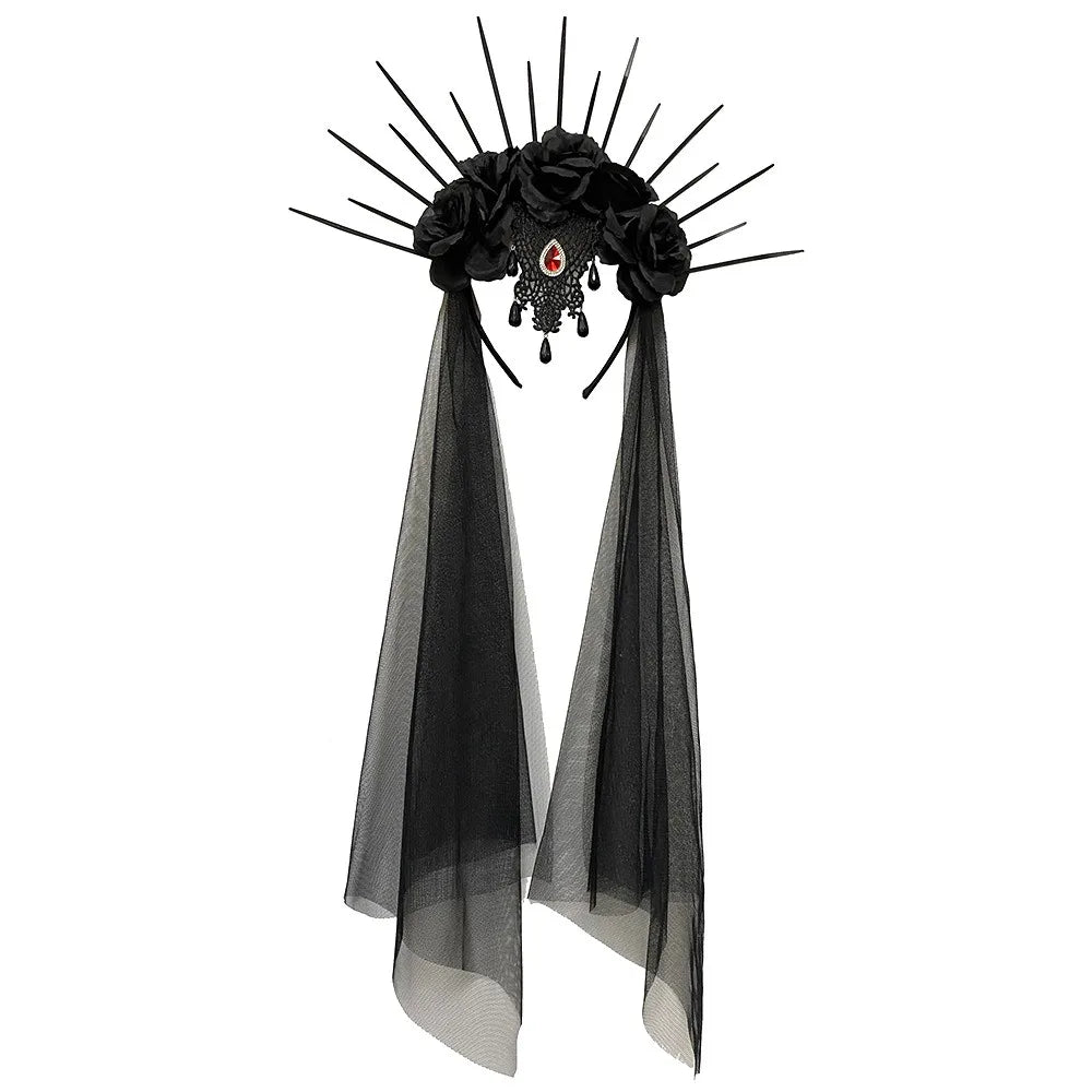 Gothic Architecture Halloween Rose Crown