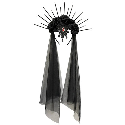 Gothic Architecture Halloween Rose Crown