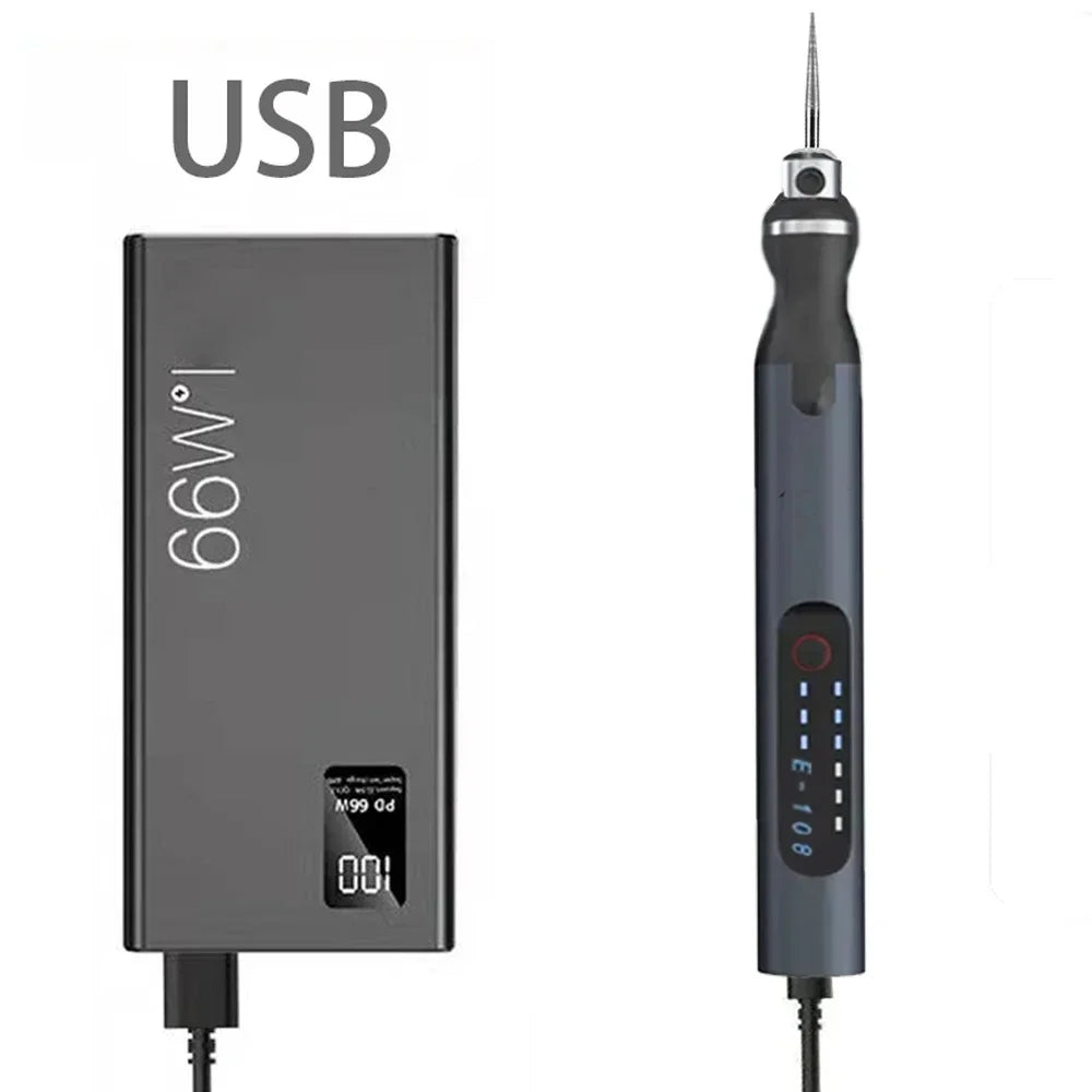 Usb cordless rotary woodworking engraving pen diy