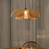 Weaving Petal Willow LED Chandelier Rattan Penant Lamp