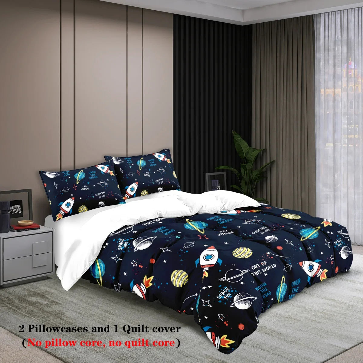 Skin-friendly warm machine washable bedding set