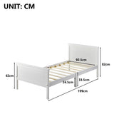Wooden Bed Frame with Headboard and Footboard