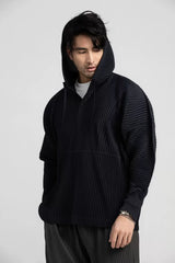 Breathable Loose Drawstring Pleated Hoodies