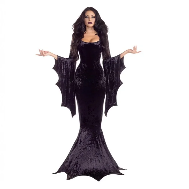 Trumpet Sleeves Evil Witch Halloween Costume