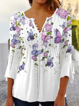 Temperament Long Sleeves Loose Elegant Shirt