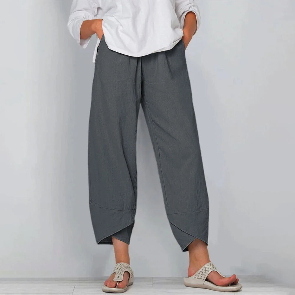 Vintage cotton and linen loose harem pants