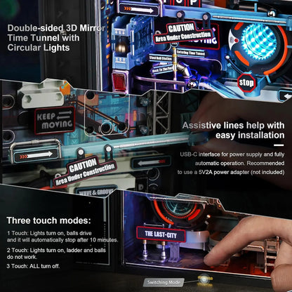 The last city futuristic marble run parallel world building toy set