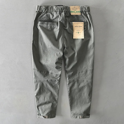 Cotton solid color loose pants