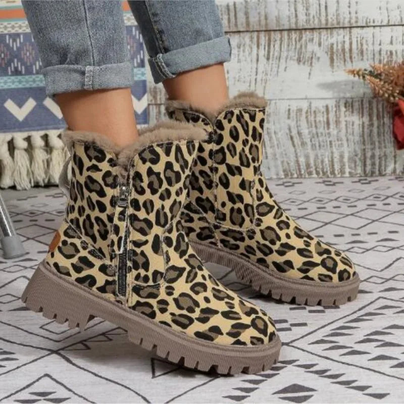 Women's winter fleece warm snow boot