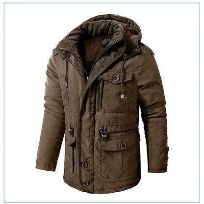 Lamb wool hooded cotton jacket