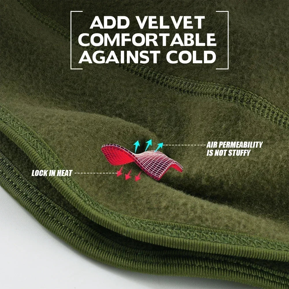 Winter thermal outdoor windproof cap