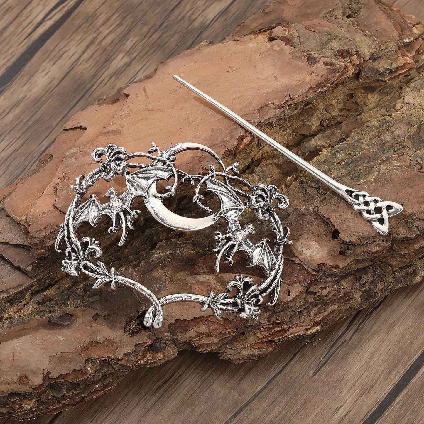 Retro Vampire Bat Halloween Hairpin