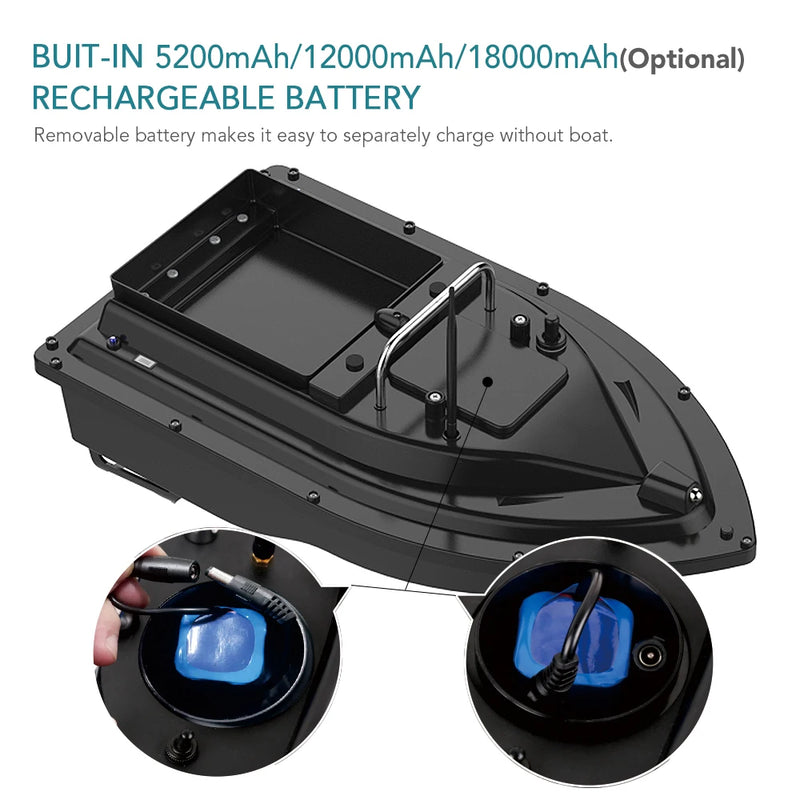 Automatic Fishing Bait Boat with Large Bait Container