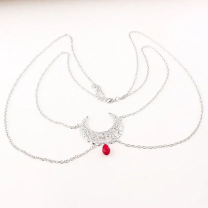 Gothic Hollow Moon Head Chain