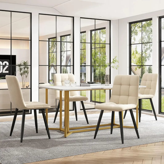 Rectangular adjustable feet dining table