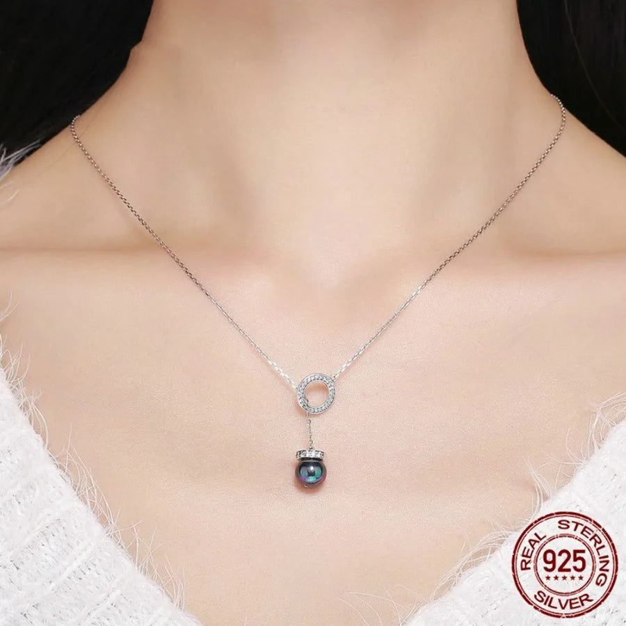 Sterling Silver Natural Water Pearl Necklace