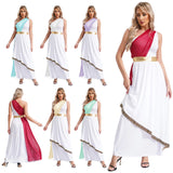 One Shoulder Chiffon Overlay Vintage Dress