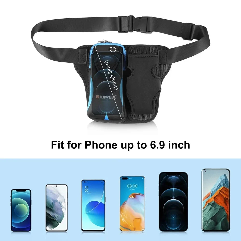 Waterproof sports waist phone bag