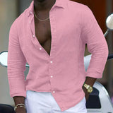 Fashion Loose Buttoned Turn-down Collar Shirt