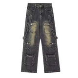 Men's Unique Jeans With Multiple Pockets