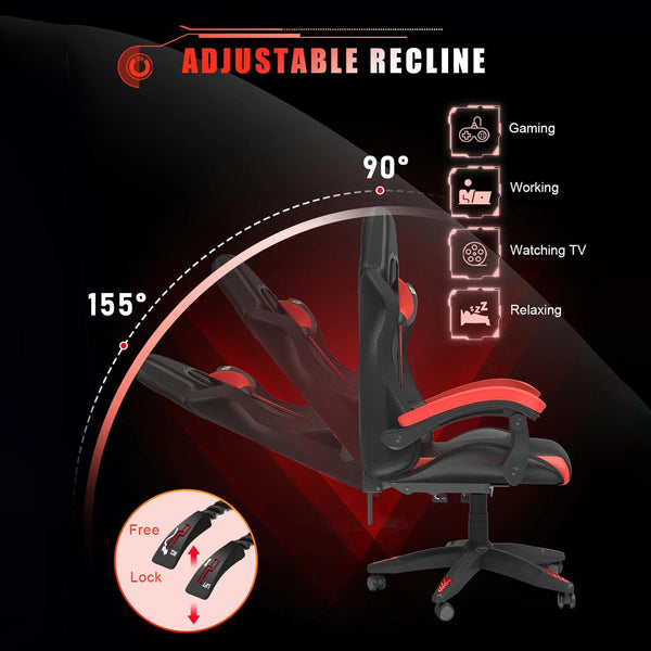Reclining PU Leather High Back Office Chair