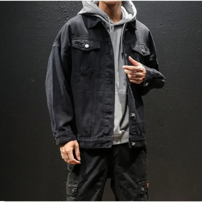 Men's trendy loose-fit denim jacket
